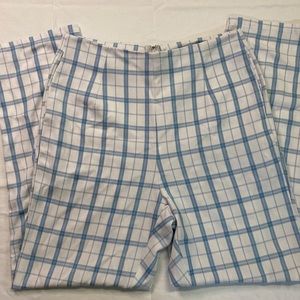 Blue and white striped pants- New-